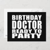 Ärzte : Geburtstagskinder für Party bereit Einladungspostkarte (Vorne/Hinten)