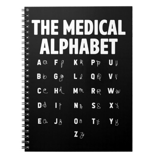 Ärzte Medical Alphabet Funny Nurse Life Notizblock (Vorderseite)