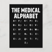 Ärzte Medical Alphabet Funny Nurse Life Postkarte (Vorderseite)