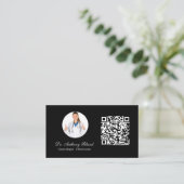 Ärzte Minimalistische elegante schwarze Visitenkar Visitenkarte (Stehend Vorderseite)