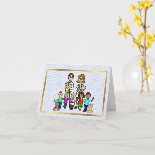 Ärzte mit Kinderkarte Karte (Gelbe Blume)