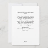 Ärzte praktizieren benutzerdefinierte Logonachrich Feiertagskarte (Rückseite)