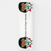 Ärzte sind Super Heroes Schwarze Frauen personalis Banner (Vertikal)
