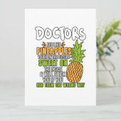Ärzte sind wie Ananas. Feiertagskarte (Stehend Vorderseite)