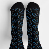 Ärzte Stethoscope Gemustert Black Blue Clinic Socken (Oben)