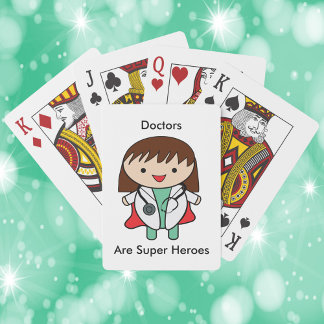 Ärzte Super Hero Female Funny Kawaii Spielkarten
