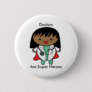 Ärzte Super Heroes Black Female Personalize Button