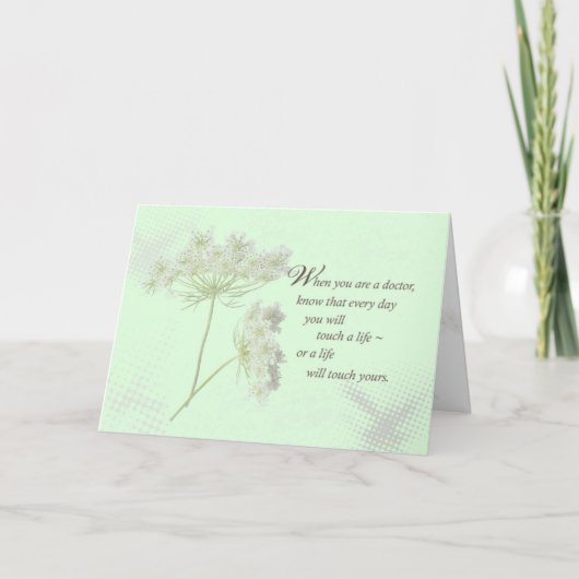 Ärzte Touch lebt Wildblume Karte (Vorderseite)