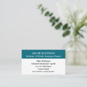 Ärzte und Krankenversicherer Visitenkarte (Stehend Vorderseite)