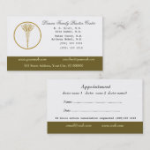 Ärzteamt und Berufung Terminkarte (Vorne/Hinten)