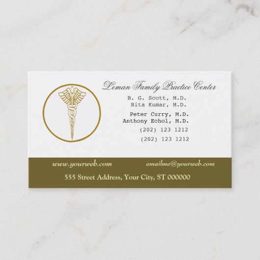 Ärzteamt und Berufung Terminkarte (Vorderseite)