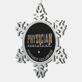 Ärzteassistent Ärzteassoziation PA Schneeflocken Zinn-Ornament (Rechts)