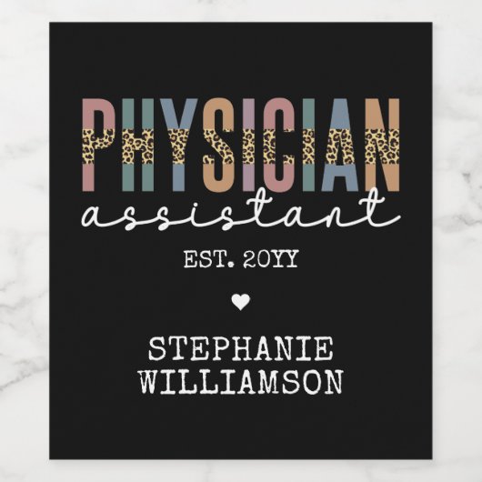 Ärzteassistent Ärzteassoziation PA Weinetikett (Einzelnes Label)