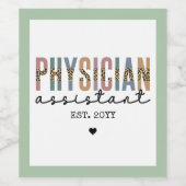 Ärzteassistent Ärzteassoziation Weinetikett (Einzelnes Label)