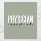 Ärzteassistent Ärzteverband PA-Schule Weinetikett (Einzelnes Label)