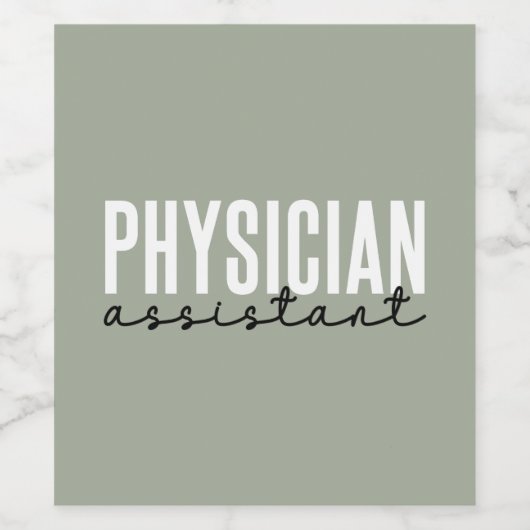 Ärzteassistent Ärzteverband PA-Schule Weinetikett (Einzelnes Label)