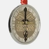 Ärzteassistent Caduceus Ornament Aus Metall (Rechts)