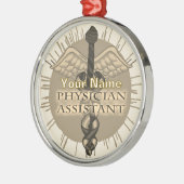 Ärzteassistent Caduceus Ornament Aus Metall (Links)