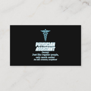 Ärzteassistent Definition PA Medizinstudenten Begleitkarte