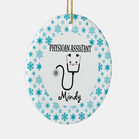 Ärzteassistent - Geschenk nach Maß Keramik Ornament (Rechts)