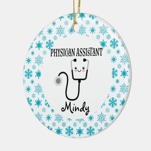 Ärzteassistent - Geschenk nach Maß Keramik Ornament (Links)