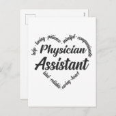 Ärzteassistent Herzwolke Feiertagspostkarte (Vorne/Hinten)