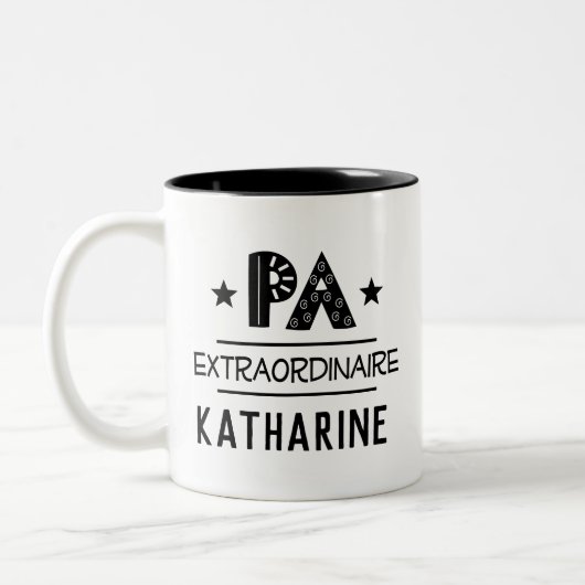 Ärzteassistent PA Geschenkidee Zweifarbige Tasse (Links)
