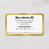 Ärztebüro Gold Weiß Ihren nächsten Termin ab (Vorderseite)