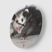 Ärztebüro lustige Opossum-Foto-Wanduhr Große Wanduhr (Winkel)