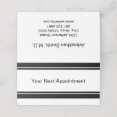 Ärztebüro Schwarz und Weiß für den nächsten Schrit Terminkarte (Außenseite Aufgefaltet)