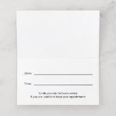 Ärztebüro Schwarz und Weiß für den nächsten Schrit Terminkarte (Innenseite Aufgefaltet)