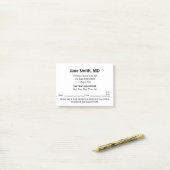 Ärztebüro Schwarz-weiß Ihren nächsten Termin Post-it Klebezettel (Auf Schreibtisch)