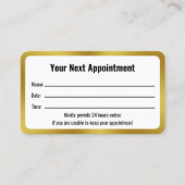 Ärztebüro White Gold Ihre nächste Ernennung Terminkarte (Vorderseite)