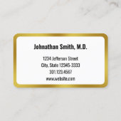 Ärztebüro White Gold Ihre nächste Ernennung Terminkarte (Rückseite)