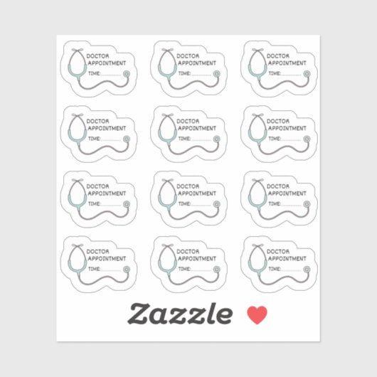 Ärzteernennungsplaner Erinnerung Health Tracker Pl Aufkleber (Blatt)
