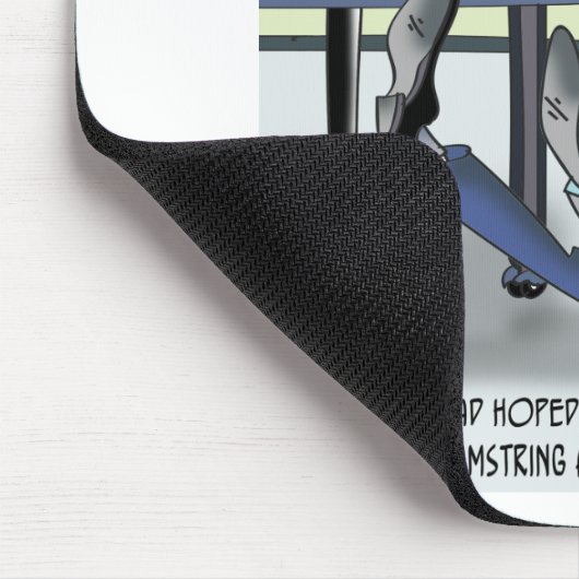 Ärztehandles, die Hamstring unprofessionell gezoge Mousepad (Ecke)