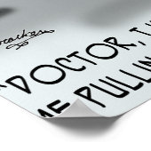 Ärztehandles, die Hamstring unprofessionell gezoge Poster (Ecke)