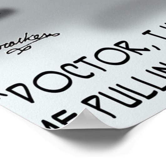 Ärztehandles, die Hamstring unprofessionell gezoge Poster (Ecke)