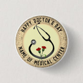 Ärzteschaft-Tagesstethoskop Button (Vorderseite)