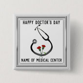 Ärzteschaft-Tagesstethoskop Button (Vorderseite)