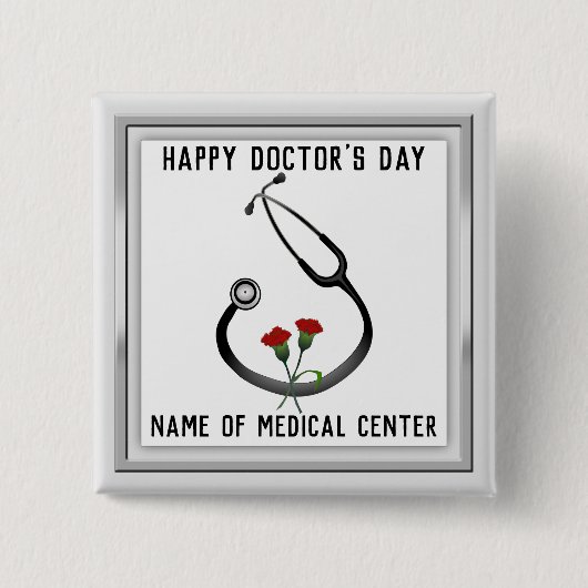 Ärzteschaft-Tagesstethoskop Button (Vorderseite)