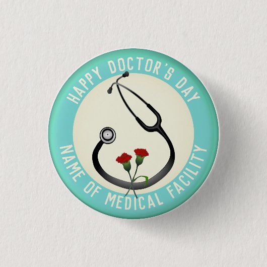 Ärzteschaft-Tagesstethoskop Button (Vorderseite)
