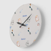 Ärzteschema auf grau große wanduhr (Winkel)