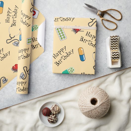 Arztgeburtstag Geschenkpapier (Basteln)
