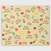 Arztgeburtstag Geschenkpapier (Flach)