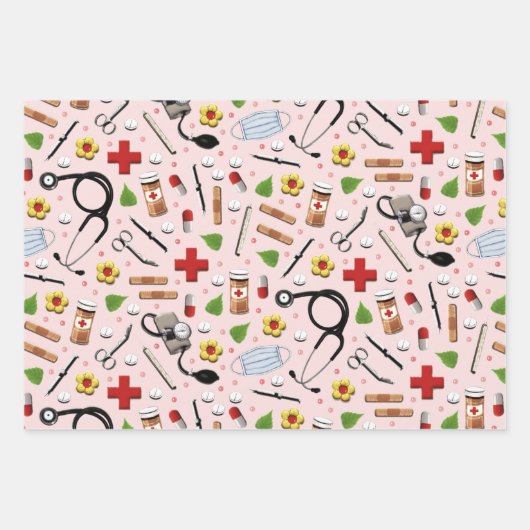 Arztgeschenk Geschenkpapier Set (Vorderseite 3)