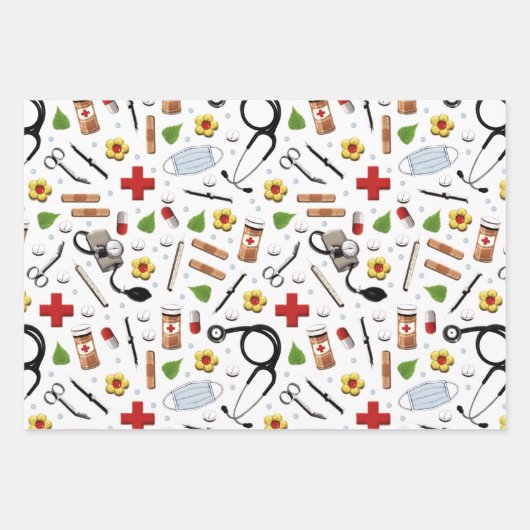 Arztgeschenk Geschenkpapier Set (Vorderseite 2)