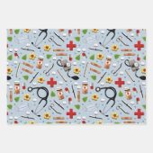 Arztgeschenk Geschenkpapier Set (Vorderseite)