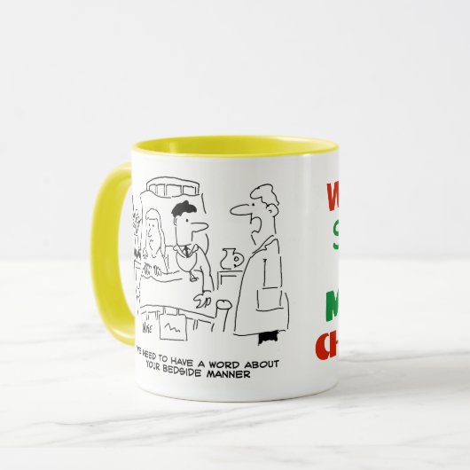 Ärztin Bettwäscherin nicht ganz richtig. Funny Tasse (Vorderseite Links)