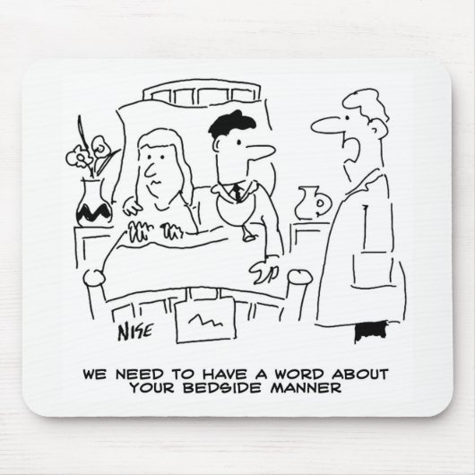 Ärztin Bettwäscherin nicht ganz richtig Mousepad (Vorne)